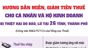 Hướng dẫn miễn, giảm thuế cho cá nhân, hộ kinh doanh và DN thiệt hại do bão lũ