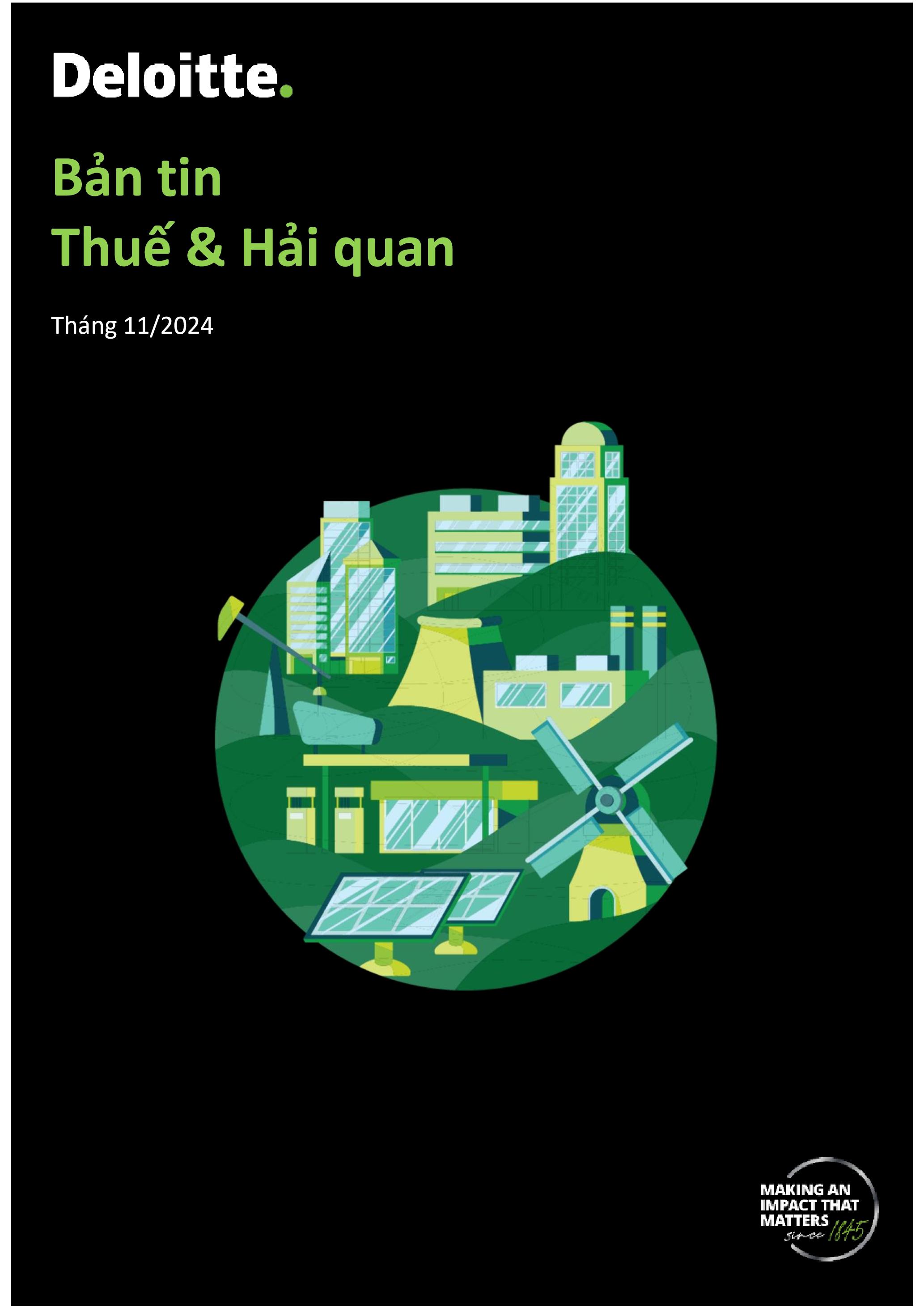 Bản tin thuế & hải quan T11/2024