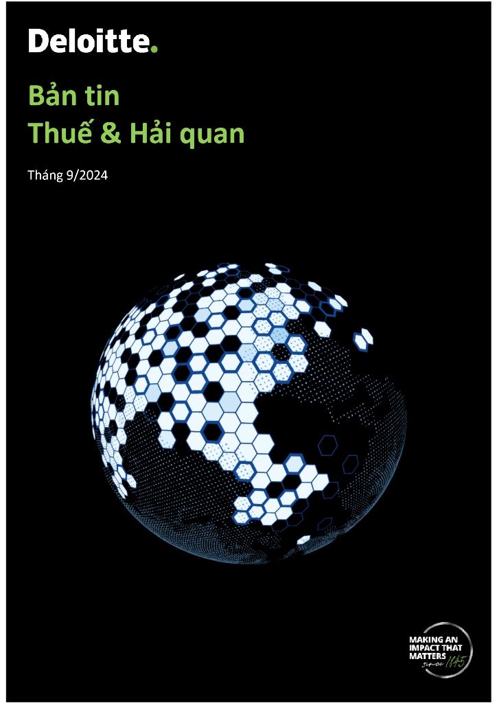 Bản tin thuế & hải quan T09/2024