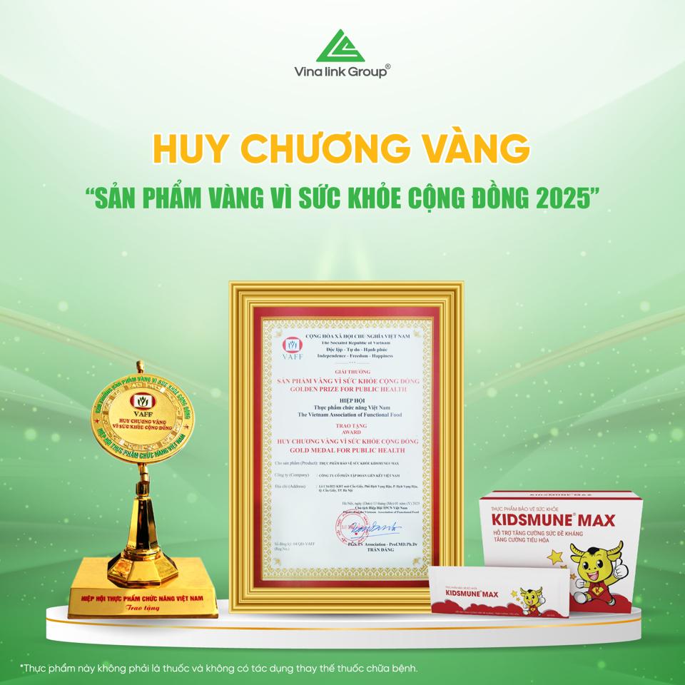 Vinalink Group được vinh danh “Sản phẩm vàng vì sức khỏe cộng đồng năm 2025"