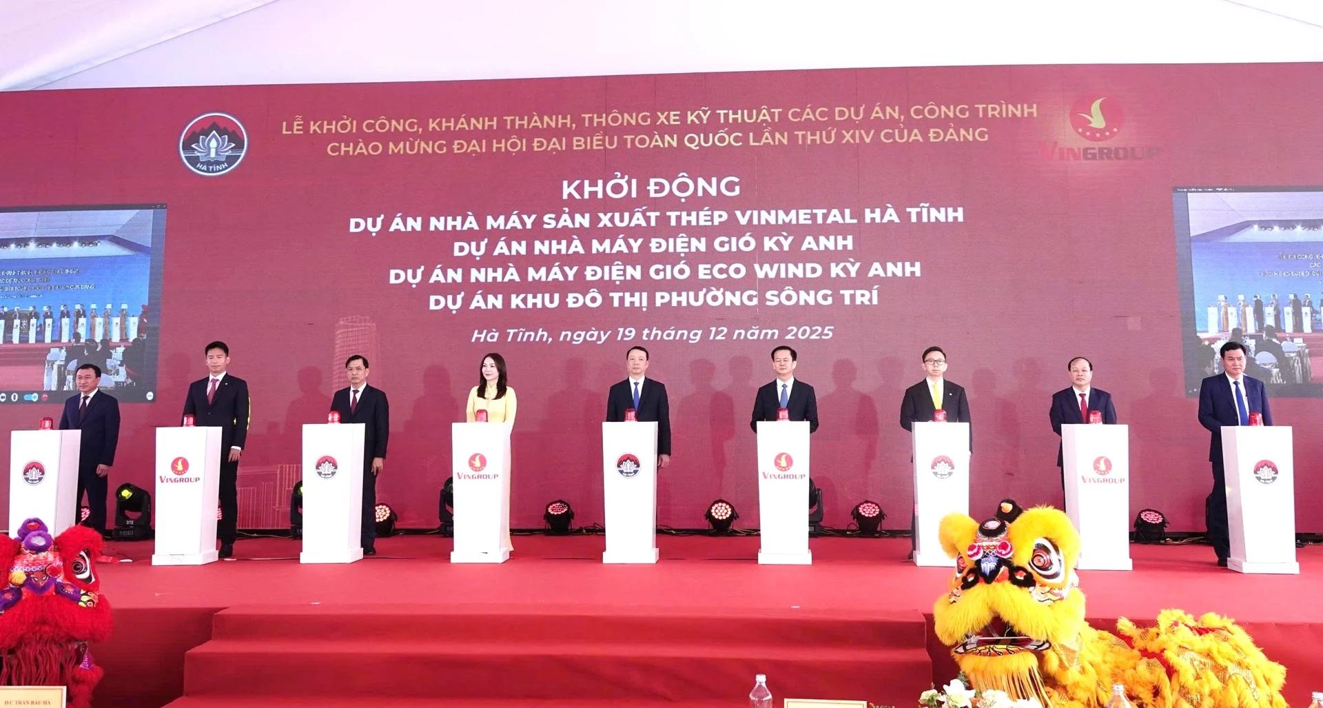 Vingroup khởi động nhà máy sản xuất thép Vinmetal Hà Tĩnh 80.000 tỷ