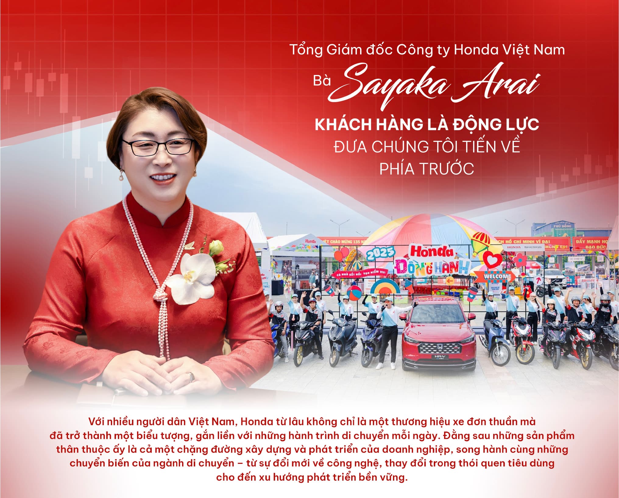 Tổng Giám đốc Công ty Honda Việt Nam Sayaka Arai: Khách hàng là động lực đưa chúng tôi tiến về phía trước