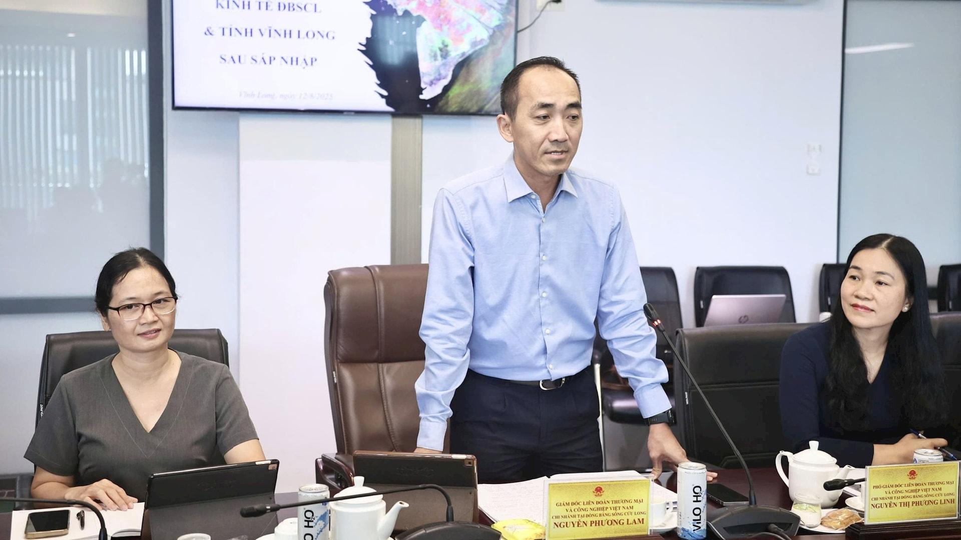 VCCI ĐBSCL đề xuất triển khai các nhóm hoạt động phát triển kinh tế, doanh nghiệp tỉnh Vĩnh Long