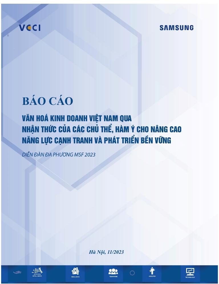 Văn hoá kinh doanh Việt Nam qua nhận thức của các chủ thể, hàm ý cho nâng cao năng lực cạnh tranh và phát triển bền vững