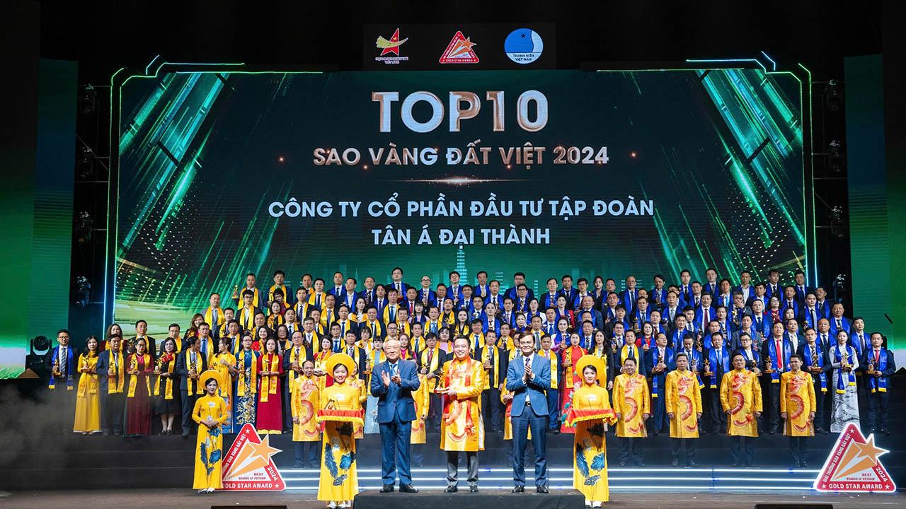 Tân Á Đại Thành được vinh danh Top 10 Sao Vàng đất Việt năm 2024